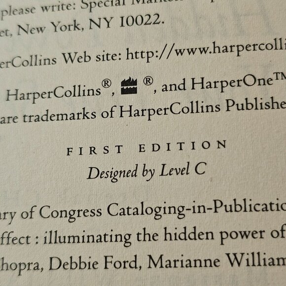 The Shadow Effect Deepak Chopra Debbie Williamson First Edition Hardcover 2010 - Picture 3 of 12